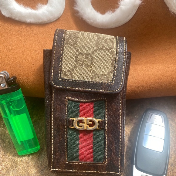 Auth rare GUCCI monogram case card key holder , lighter stash box case - Picture 5 of 10